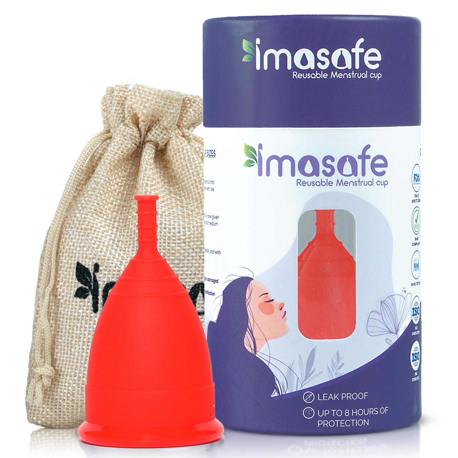 Imasafe™-menstrual-cup-red