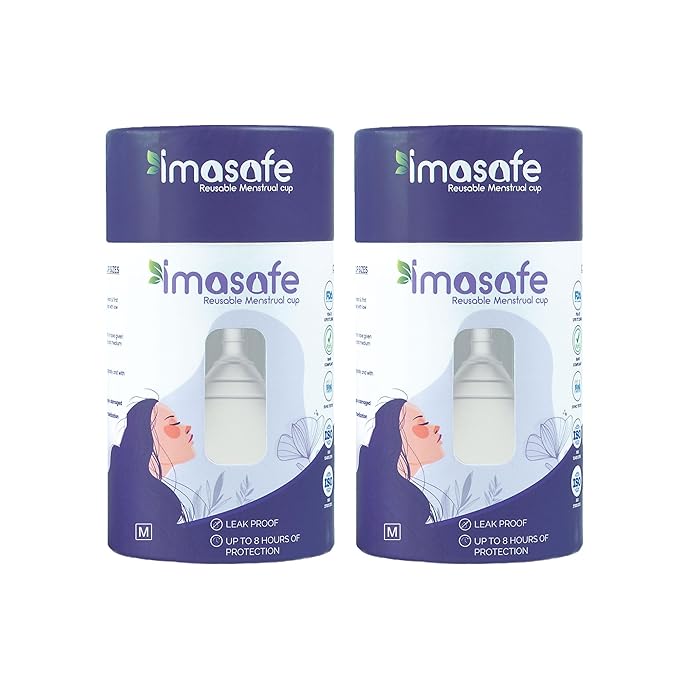 Imasafe Reusable Menstrual Cup for Women | Pack of 2