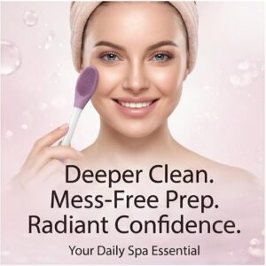 Multipurpose Silicone Face Brush 2-in-1