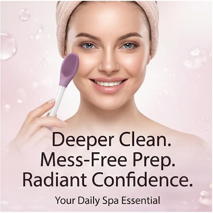 Multipurpose Silicone Face Brush 2-in-1