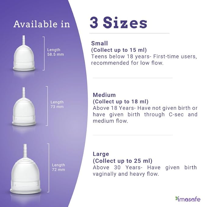 Imasafe Menstrual Cup Pink (with box) U Shape