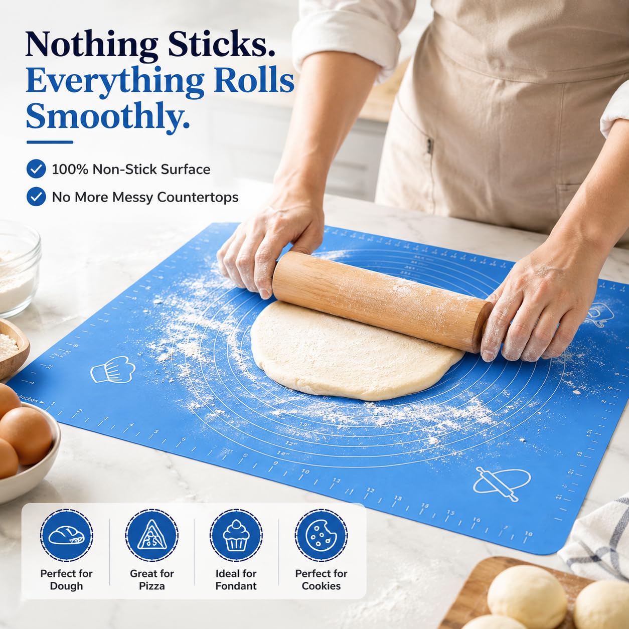 Ami Silicone Baking & Roti Mat – Non-Stick Food Grade