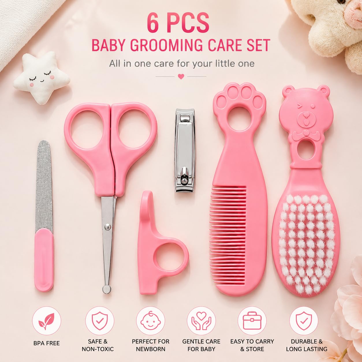 imasafe Baby Love 6-in-1 Baby Grooming Kit-2