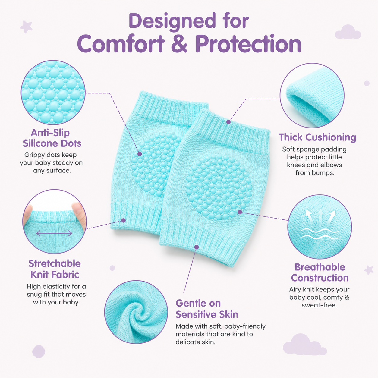 Imasafe Baby Knee Socks